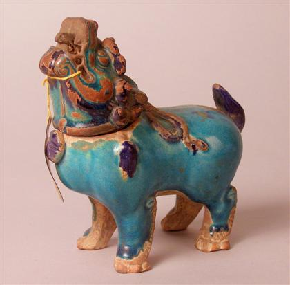 Chinese Ming fahua glazed standing beast model ming dynasty H