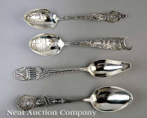 A Group of New Orleans Sterling Silver Souvenir Spoons c