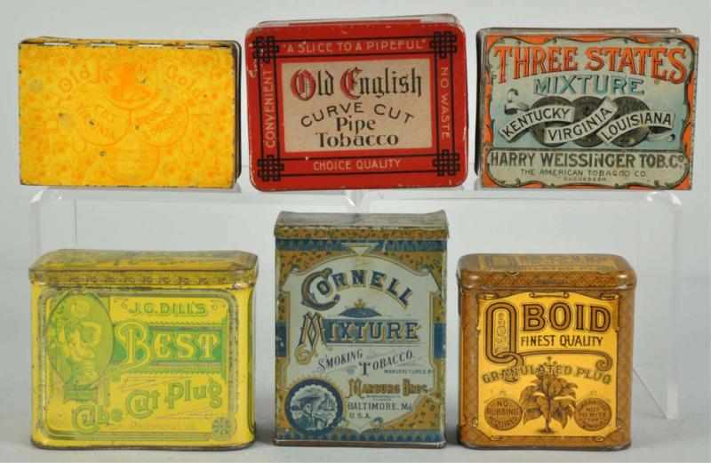 Lot of 6 Tobacco Tins Description Includes Old Gold Cornell