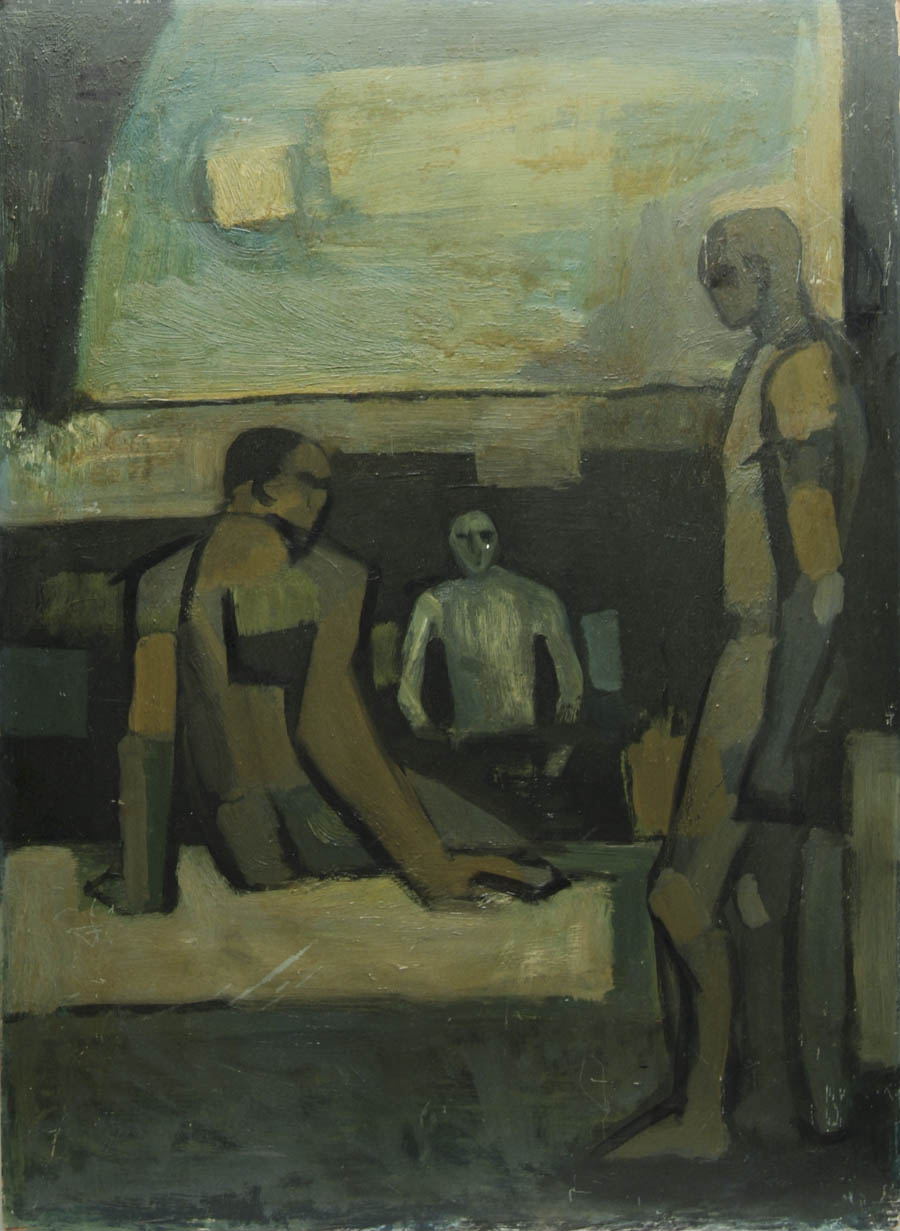 KEITH VAUGHAN British 1912 1977 THE THREE BATHERS Oil on