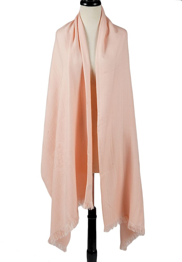 Hermes Cashmere Silk Wrap in Pale Pink Hermes 65 cashmere