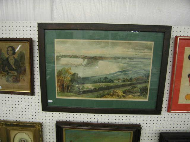 1924 Railroad Lithograph Niagara Falls from Michigan Central Train image