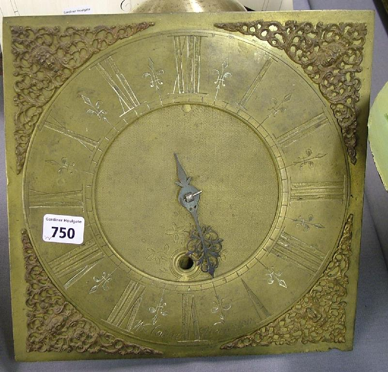 Thirty hour longcase clock movement the 11 square brass dial