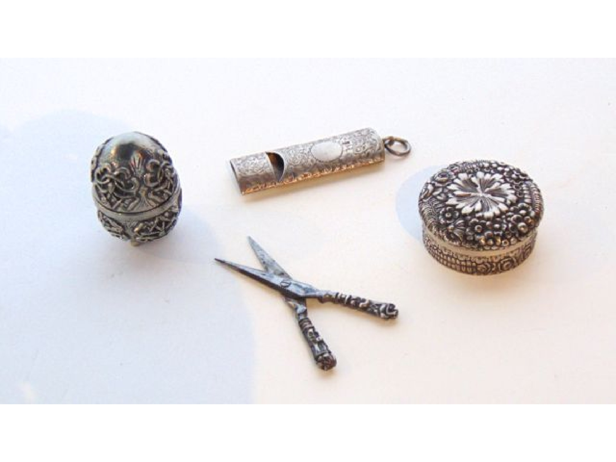 An American silver pill box Tiffany Co of circular form