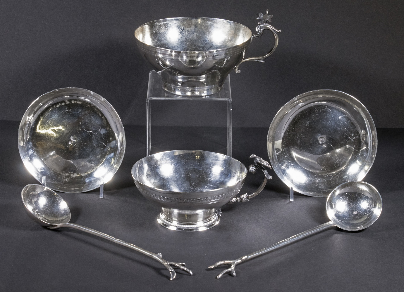 6 PCS TURKISH SILVER Collection of 6 Turkish Silver Objects