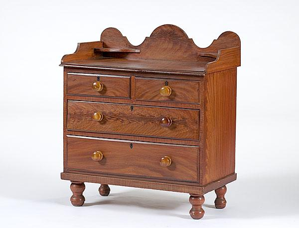 GRAINED WASH STAND Possibly Canadian early 20th century of pine