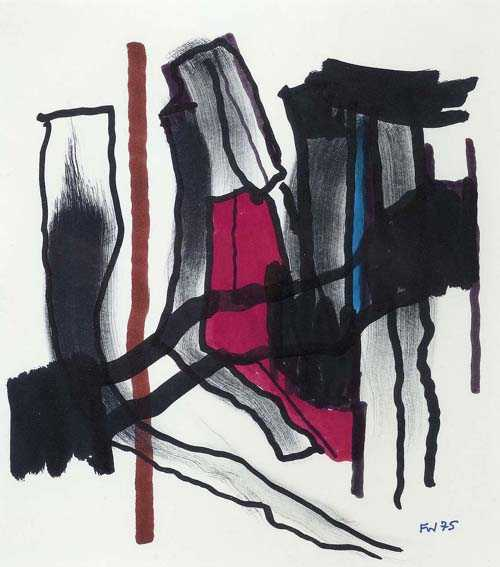 WINTER FRITZ Altenb gge 1905 1976 Diessen Composition 1975 Felt