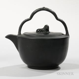 Turner Black Basalt Teakettle and Cover England late 18th century