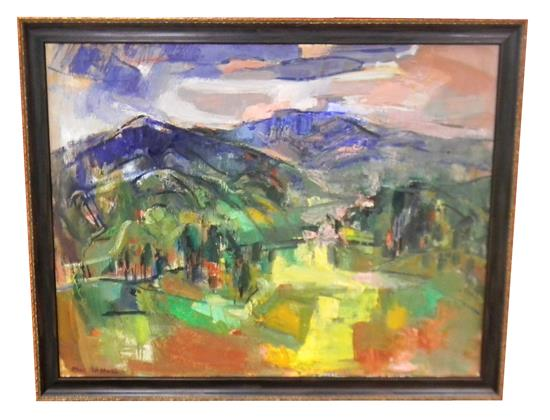 Marion Huse American 1896 1967 Pownal Valley Impression oil on