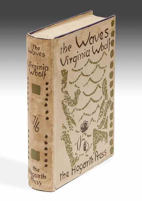 Woolf Virginia The Waves first edition remains of bookplate to