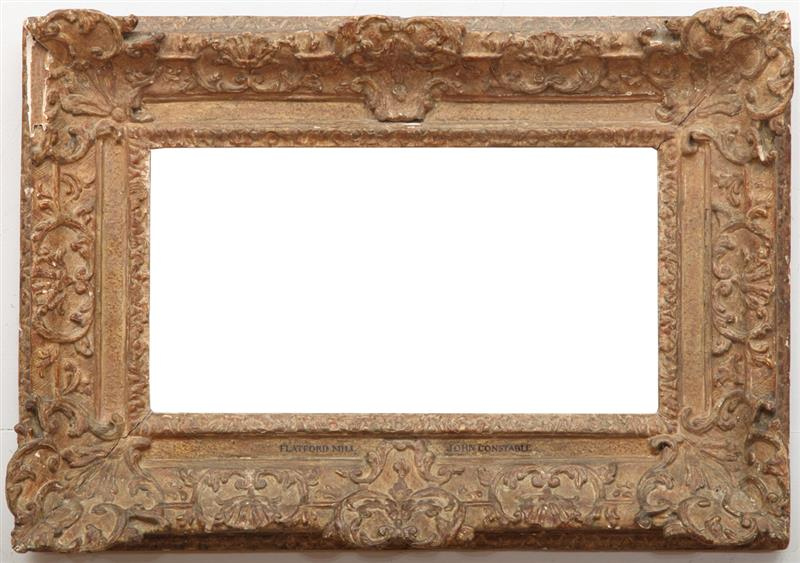 R GENCE GILTWOOD AND GESSO PICTURE FRAME With an elaborate