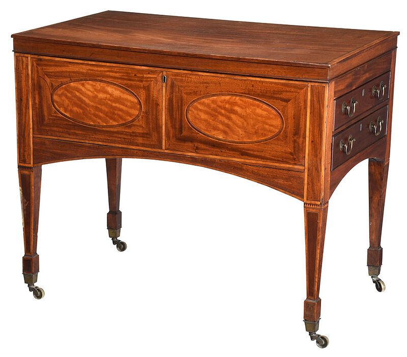 Fine Georgian Inlaid Mahogany Silver Chest British 19th century finely