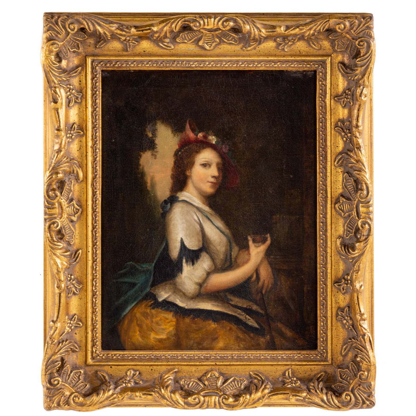 ATTRIBUTED TO JOSHUA REYNOLDS PORTRAIT OF A LADY OIL Attributed