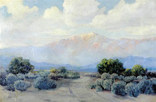 George Sanders Bickerstaff California 1893 1954 CALIFORNIA DESERT LANDSCAPE oil