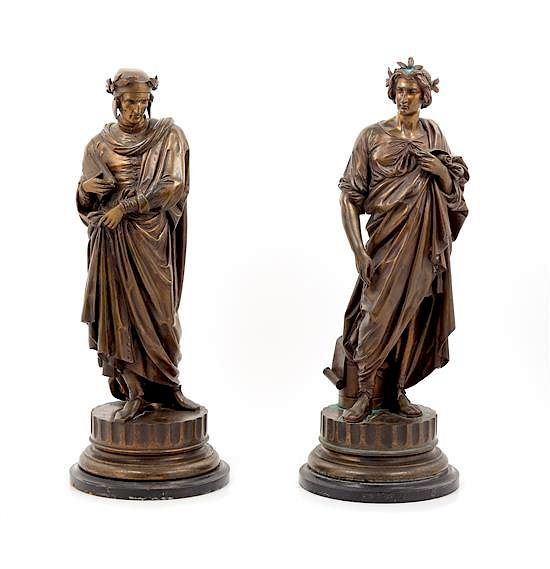 After Antoine Pierre Aubert 19th Century Dante and Ovid After