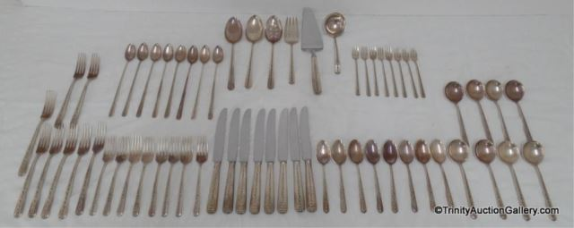 Towle Sterling Silver Rambler Rose Flatware Set Includes 62 pieces