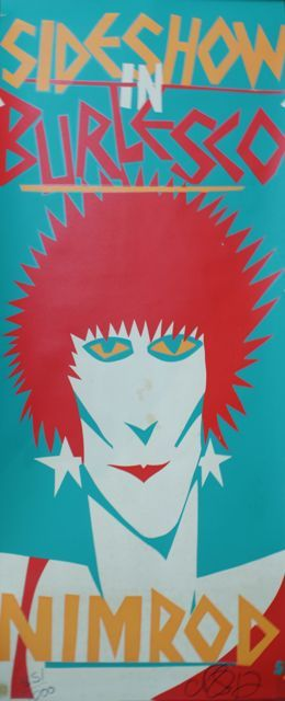 Martin Sharp born 1942 Slideshow in Burlesco screenprint signed M