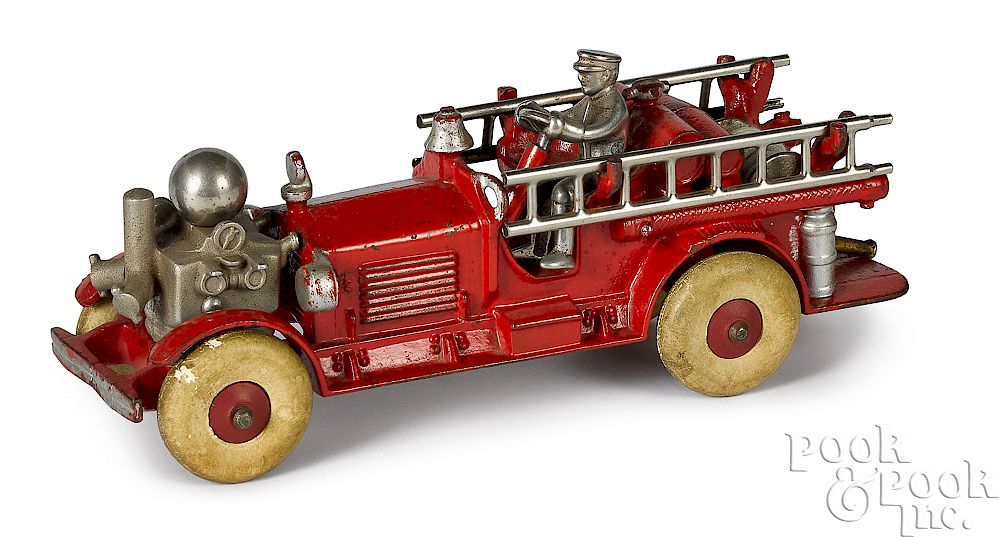 Hubley cast iron Ahren Fox fire pumper Hubley cast iron