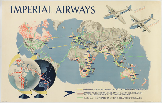 AVIATION Imperial Airways Imperial Airways Routes Operated by Imperial Airways