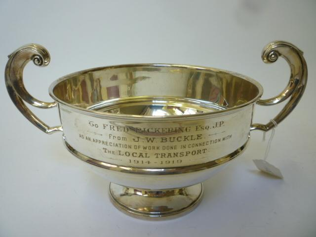 A TROPHY ROSE BOWL maker Charles Edwards London 1918 of
