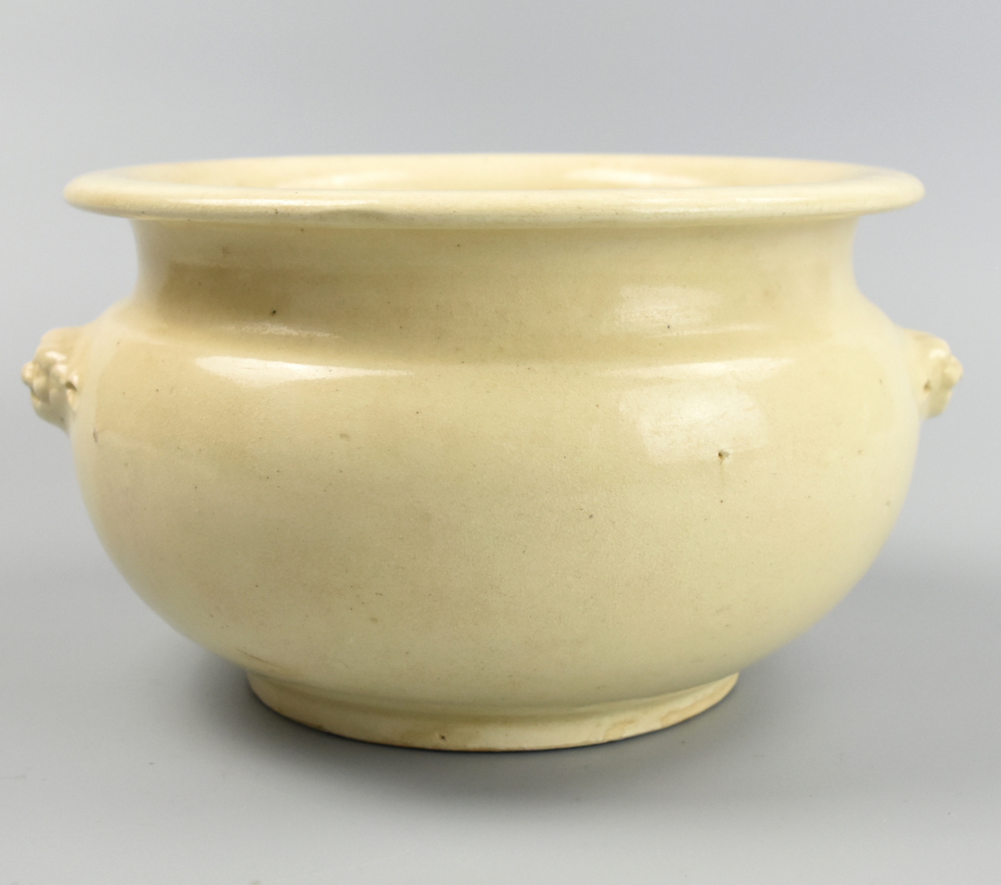 LARGE CHINESE WHITE GLAZED CENSER 19 20TH C A Chinese