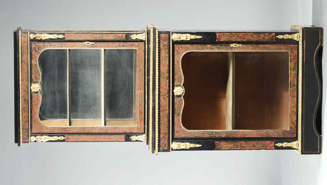 NAPOLEON III PERIOD BOULE CABINET ON CABINET French c 1852