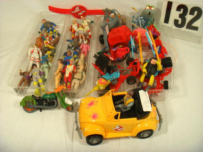 Ghost Busters Lot Figures Vehicles All used but in good