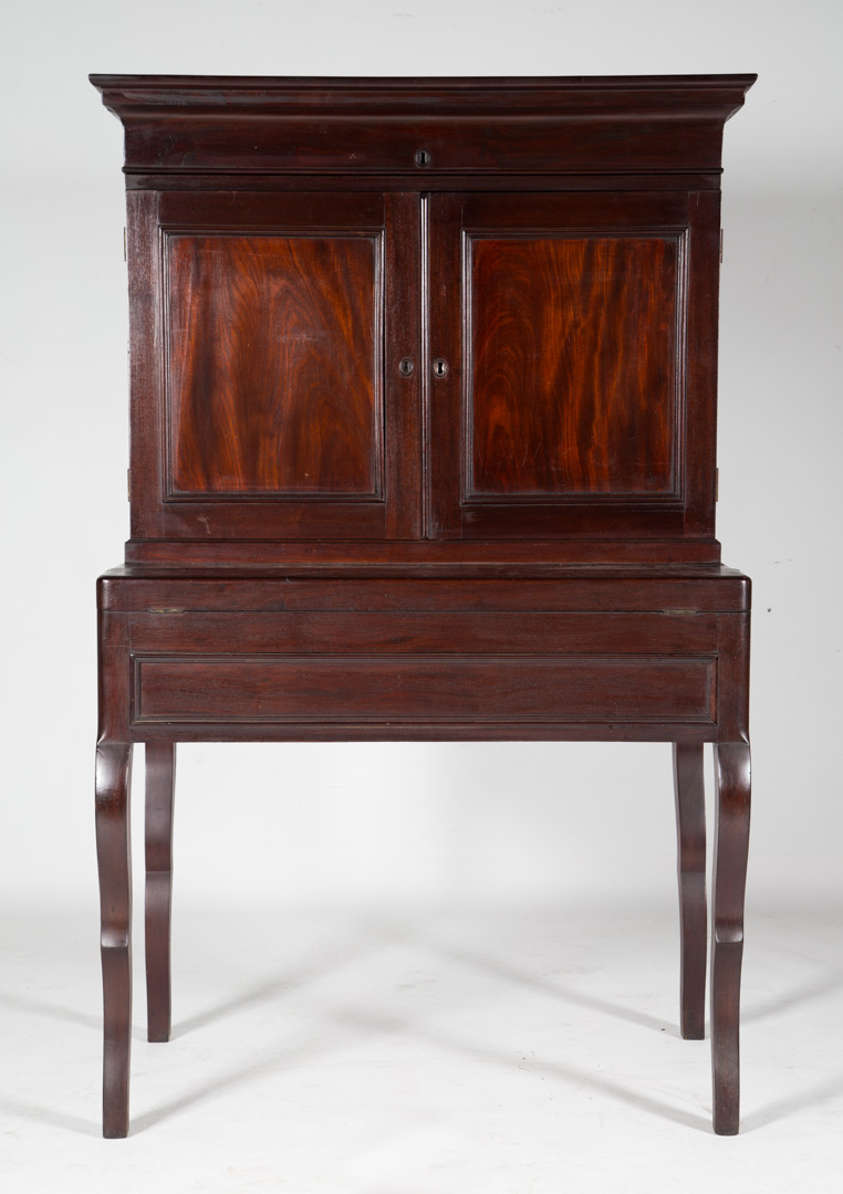 American Restoration mahogany secretary desk circa 1835 possibly Louisiana top