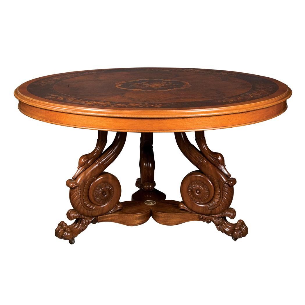 6 Classical Style Inlaid Mahogany Dining Table Meyer Bekenn Birmingham
