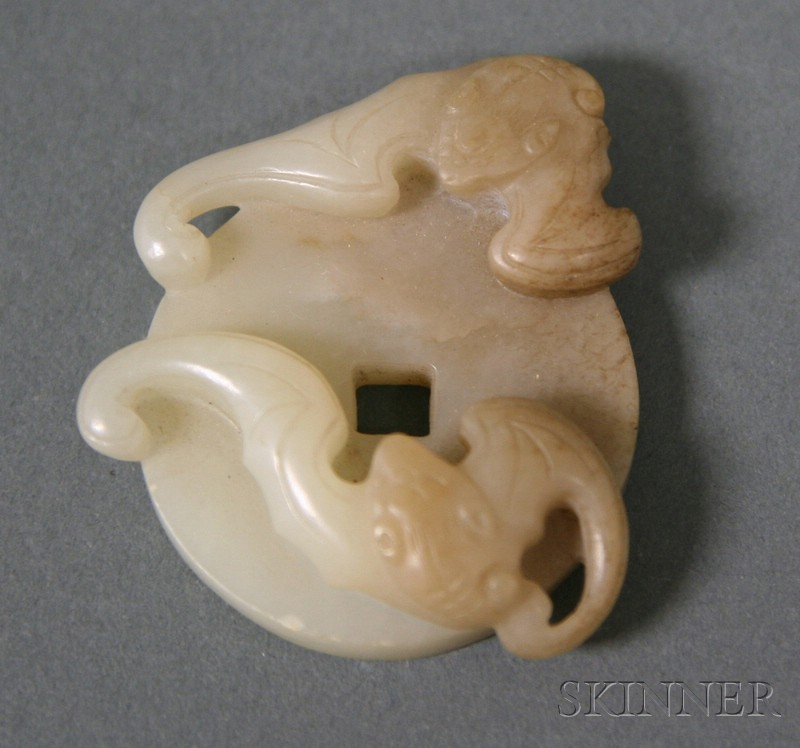 Jade Carving China 18th century gray stone with a darker