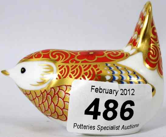 Royal Crown Derby Paperweight Manifold Wren