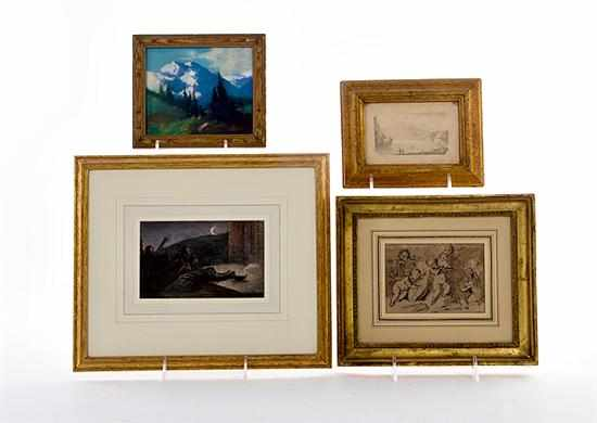 Ernest Henry Pohl California 1874 1956 GRAND TETONS WYOMING pastel