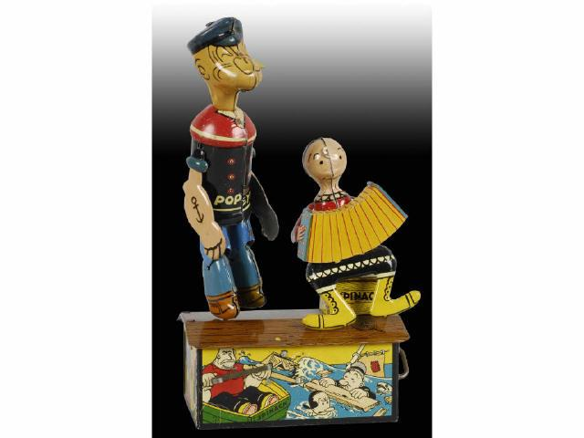 Marx Popeye Olive Oyl Toy with Original Box Description Tin