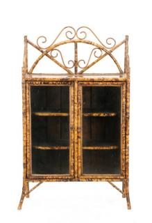 Aesthetic Movement Lacquered Bamboo Cabinet English last quarter 19th century