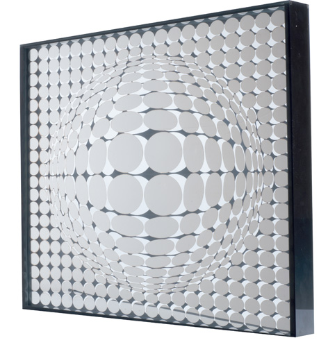 Victor Vasarely Hungarian 1908 1997 Glass Vega 1974 Mirror glass