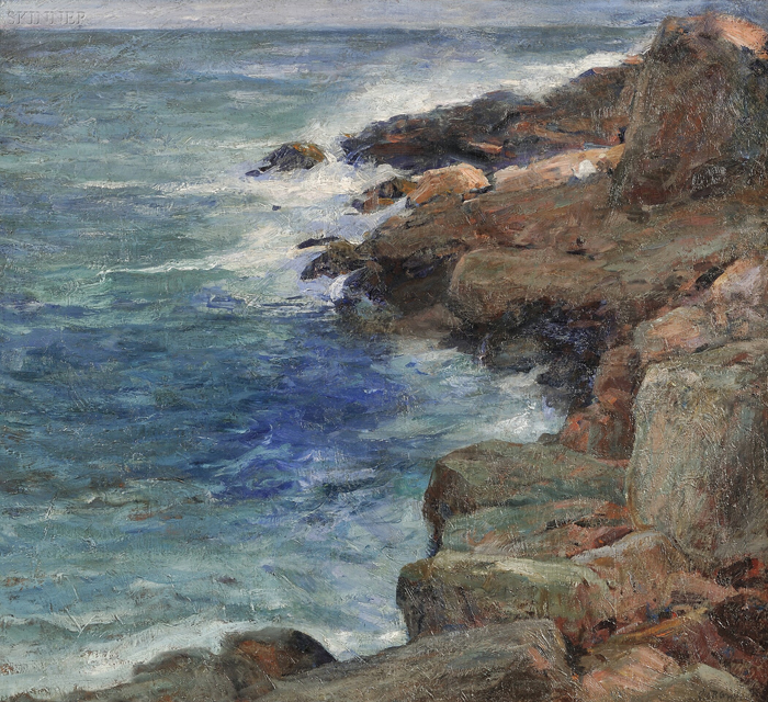 Charles Paul Gruppe American 1860 1940 Incoming Tide at Bass