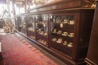 Honduras Mahogany Store Counter Showcase from Edinburgh Scotland Silver Shop