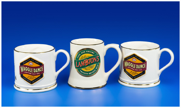Wade Breweriana 3 Limited Edition Tankards Produced Exclusively for Vaux