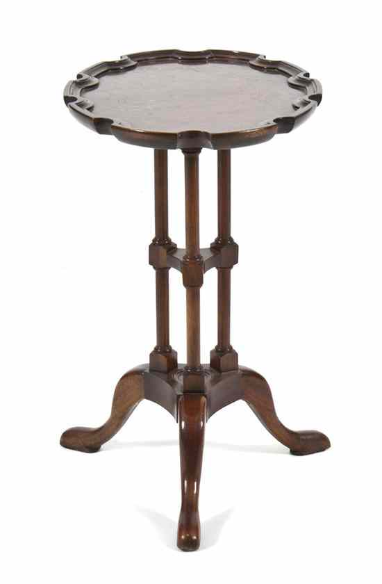 An American Mahogany Candle Stand Baker Historic Charleston Reproduction having