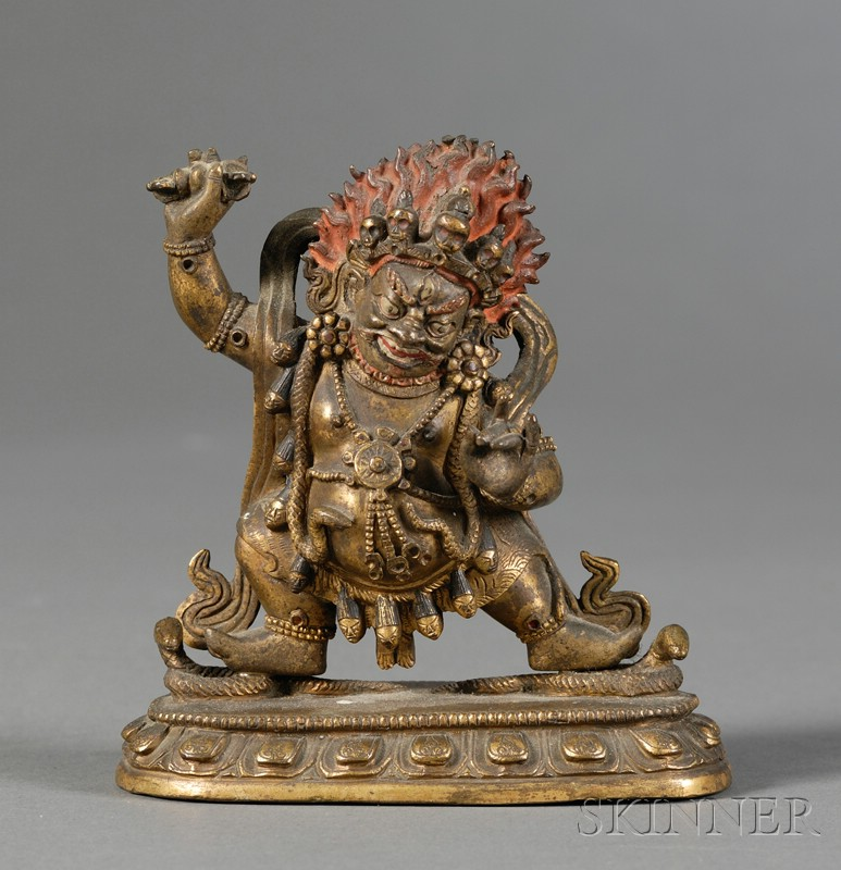 Gilt bronze Buddhist Image Sino Tibetan 18th 19th century standing