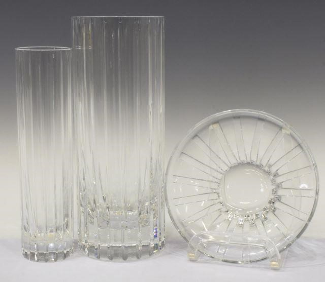 lot of 3 French Baccarat crystal tableware including 2 Harmonie