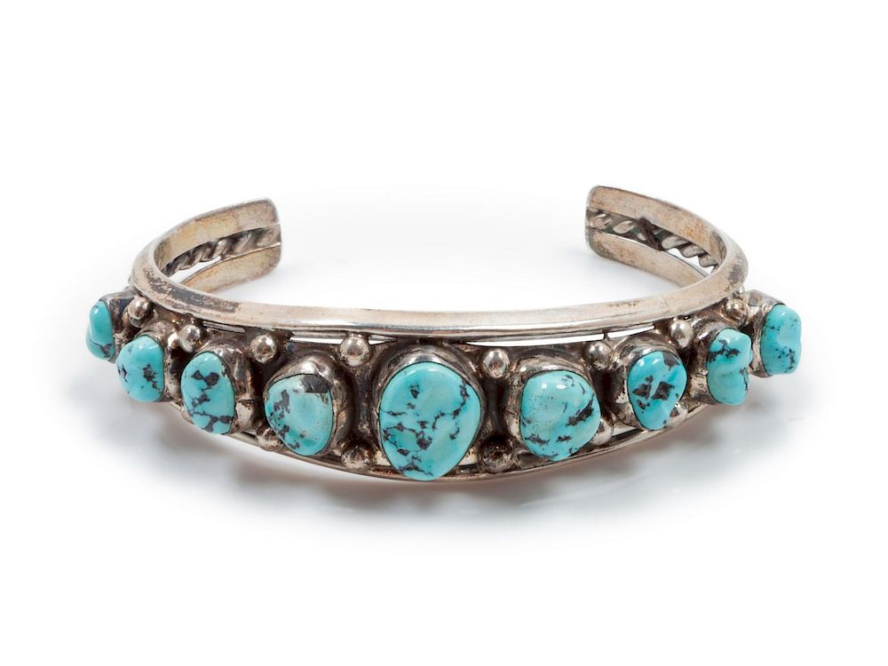 Silver and Turquoise Cuff Bracelet Silver and Turquoise Cuff Bracelet