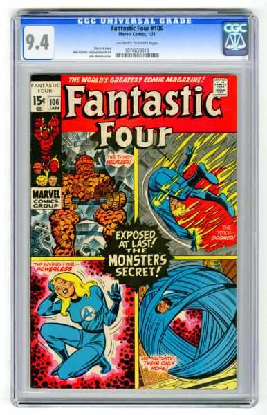 Fantastic Four 106 CGC 9 4 Marvel Comics 1 71