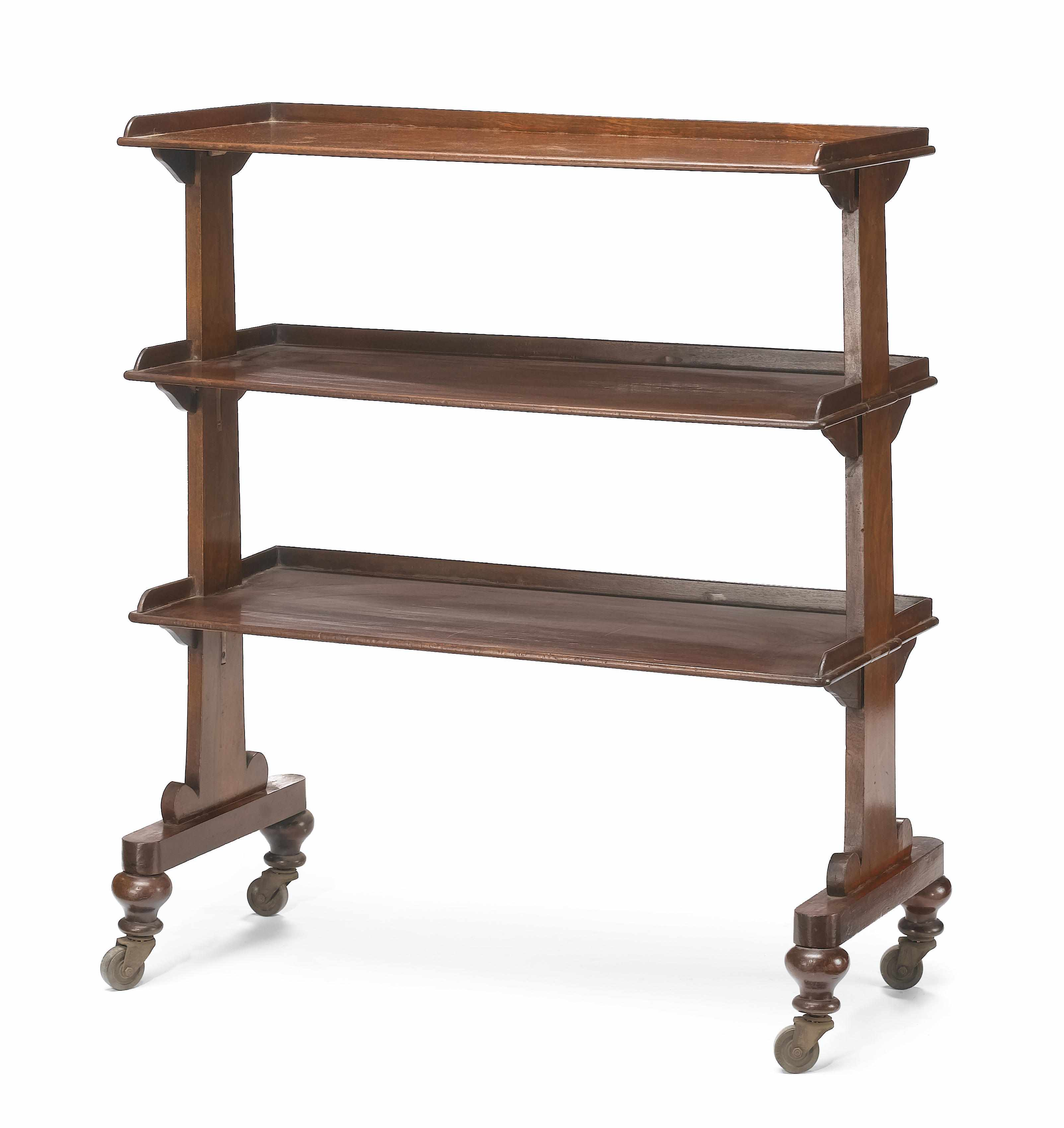 A Victorian mahogany dumb waiter second half 19th century The