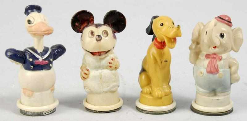 Lot of 4 Celluloid Disney Pencil Sharpeners Description Japanese Pre