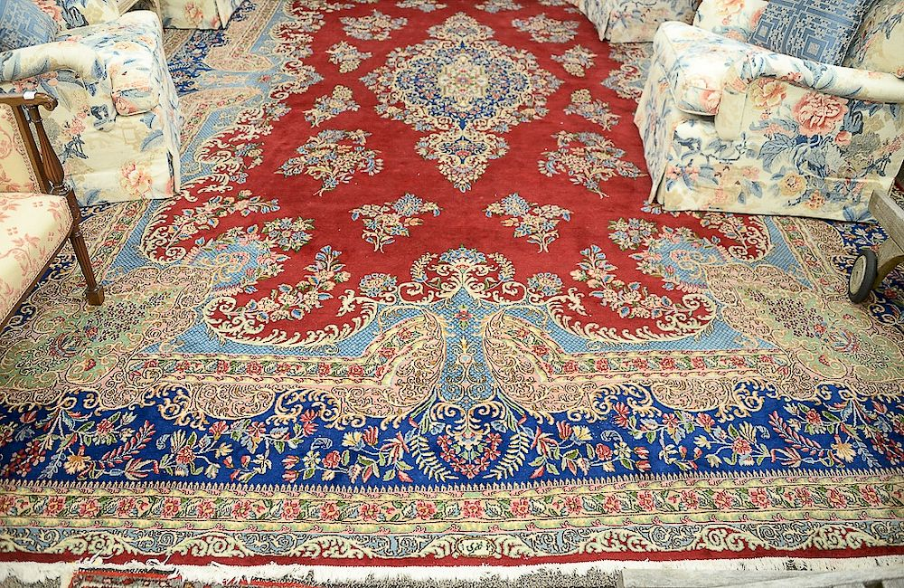 Kirman Oriental carpet 11 4 x 16 7 Kirman Oriental