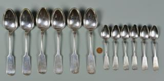 12 B H Steif Nashville spoons 6 coin silver tablespoons