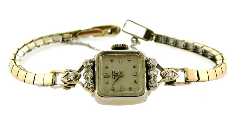 JEWELRY Vintage 14K Woman s Tissot Wristwatch with Bracelet manual