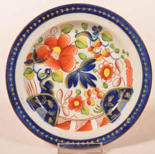 Gaudy Dutch Single Rose Pattern China Plate Gaudy Dutch Single