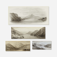 Dewitt Clinton Hay FOUR WORKS USAgraphite and watercolor on paper3